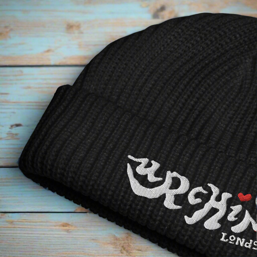 URCHIN- MINI BEANIE Embrodiered 'URCHIN LONDON'. Teens & Kids. One Size. Choice of Colours.
