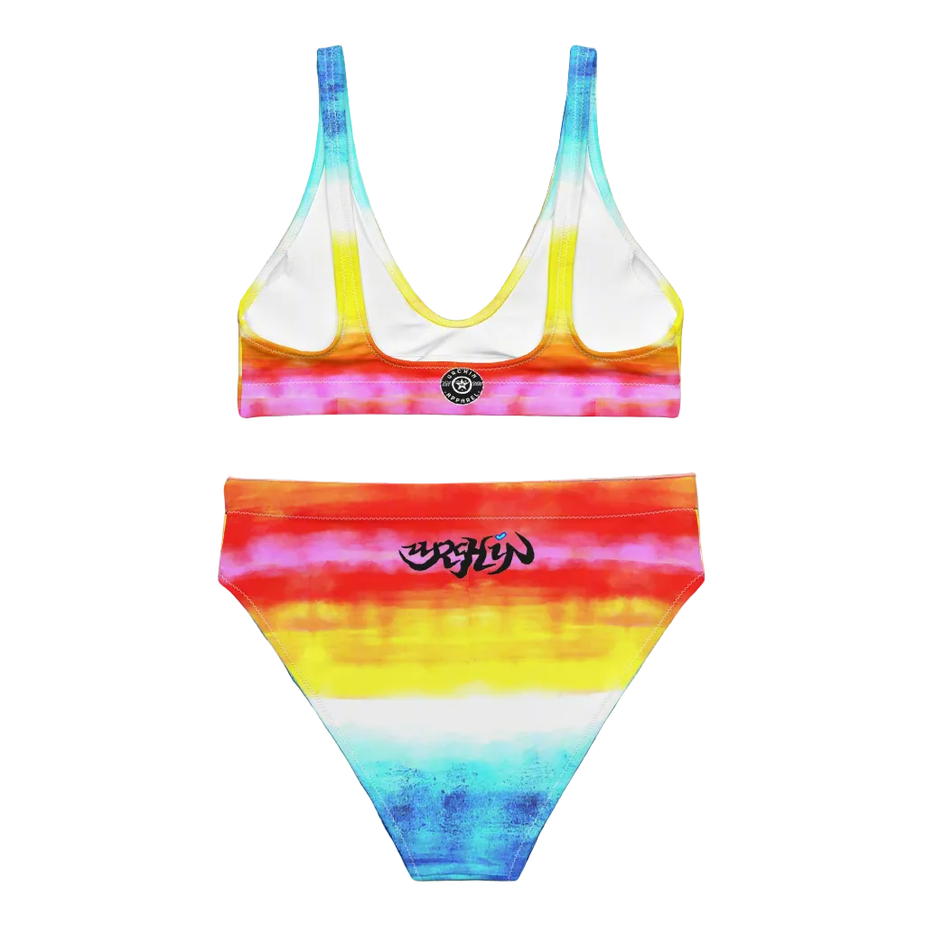 URCHIN Clothes & Swimwear. 'SUNRISE BEACH' Recycled high-waisted bikini. Choice of Sizes.