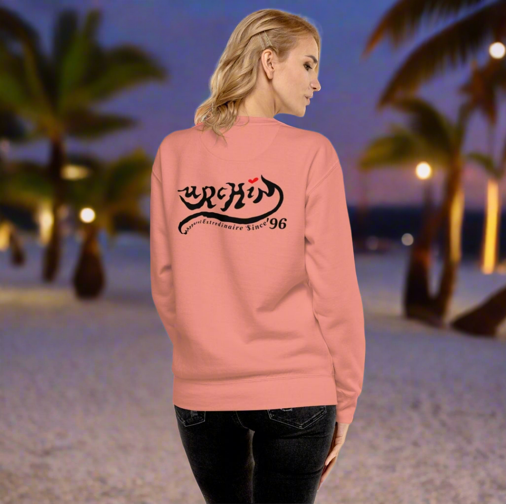 URCHIN Clothes 'U STAR' Black Logo. Premium Cotton Sweatshirt. Choice of Colours. Unisex.