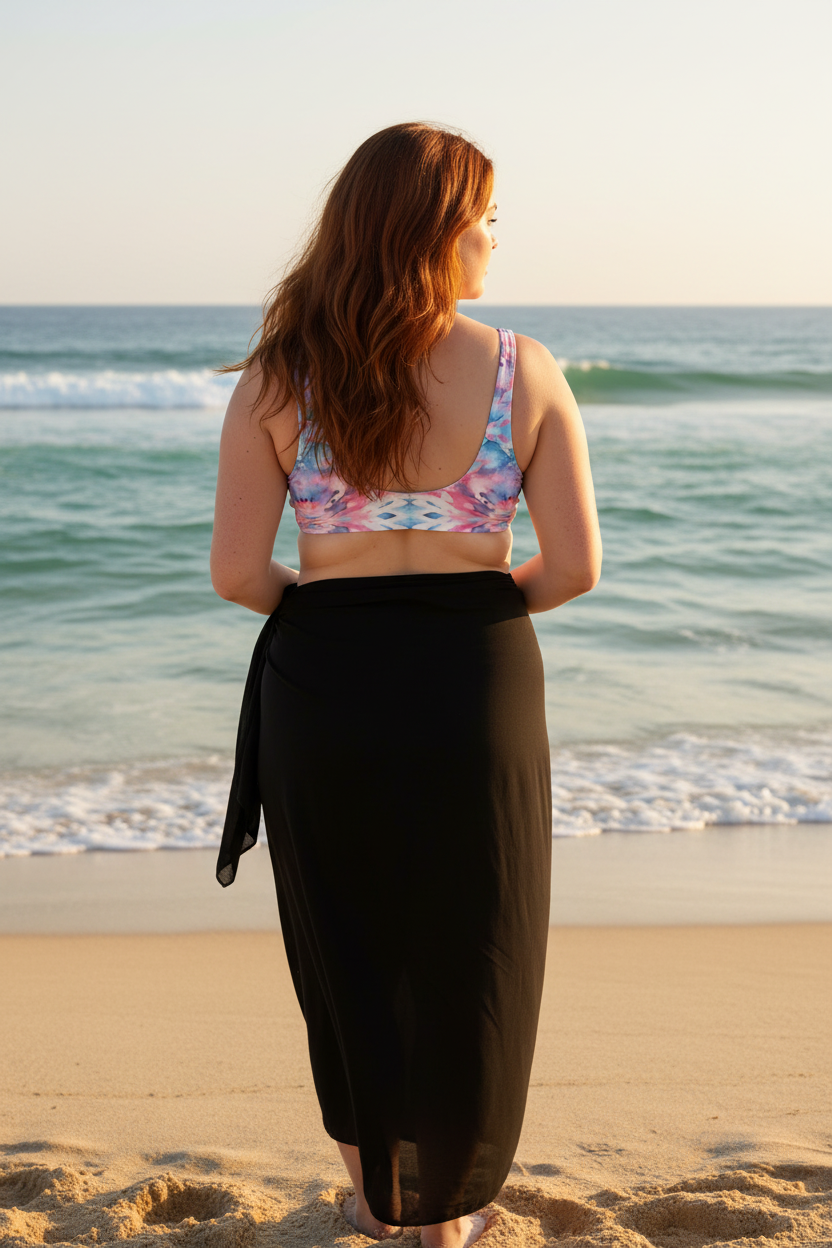 URCHIN-'CORAL SEA' Pink and Blue Tie Dye. Recycled Padded Bikini Top. Choice of Sizes.