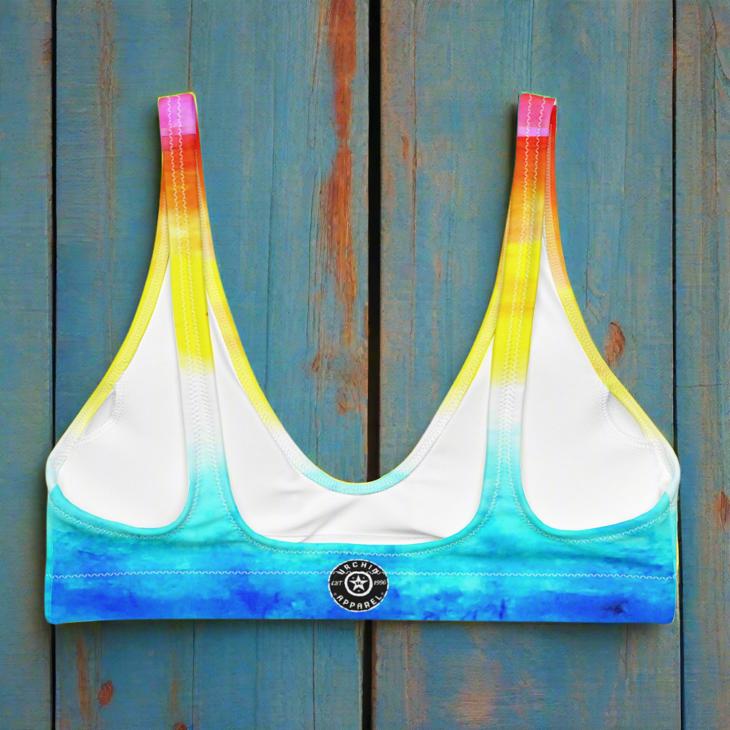 URCHIN Clothes & Swimwear. 'SUNSET BEACH' Recycled padded bikini top