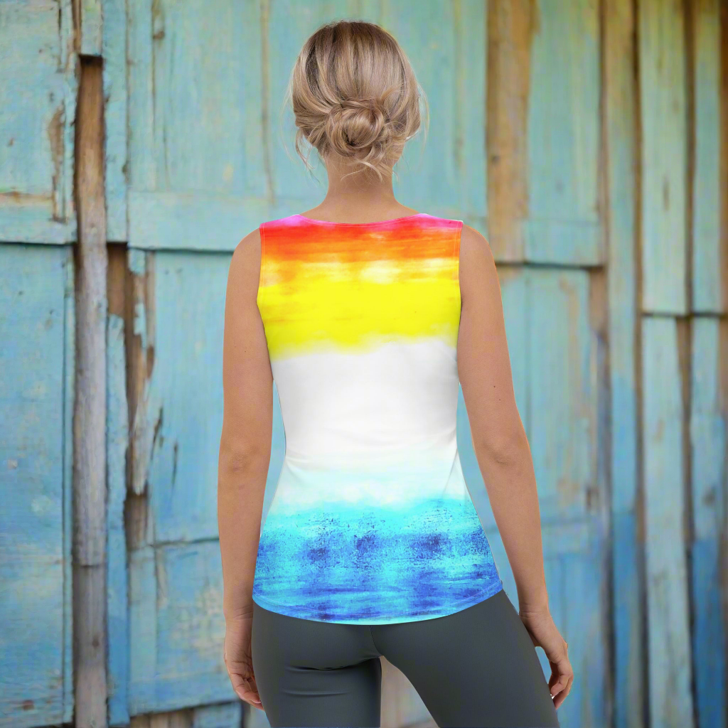 URCHIN Clothes & Swimwear. 'SUNSET BEACH' Womens Tank Top. Choice of Sizes.