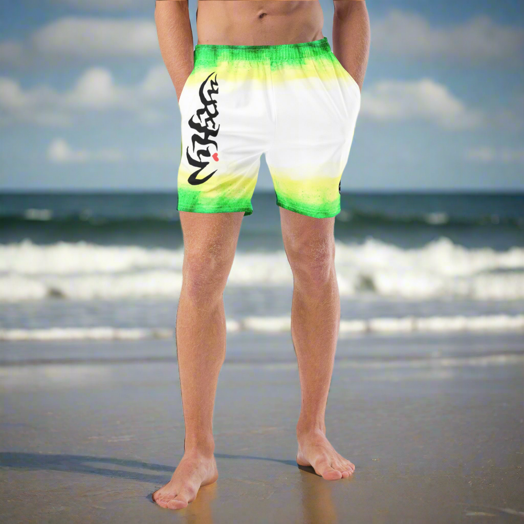 URCHIN Men's Swimwear 'WILD ISLAND' Recycled Swim Trunks. Choice of Sizes.