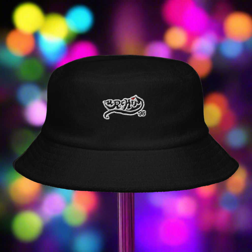 URCHIN Headgear -'Urchin 96' Logo. Unstructured Terry Cloth Bucket Hat. Unisex. Choice of 4 Colours.