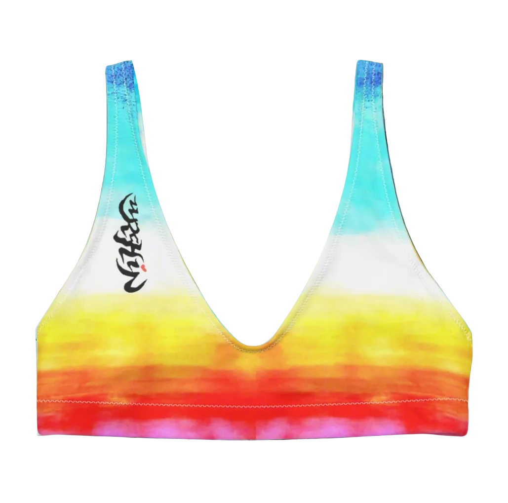 URCHIN-'SUNRISE BEACH' Recycled padded bikini top. Choice of Sizes.
