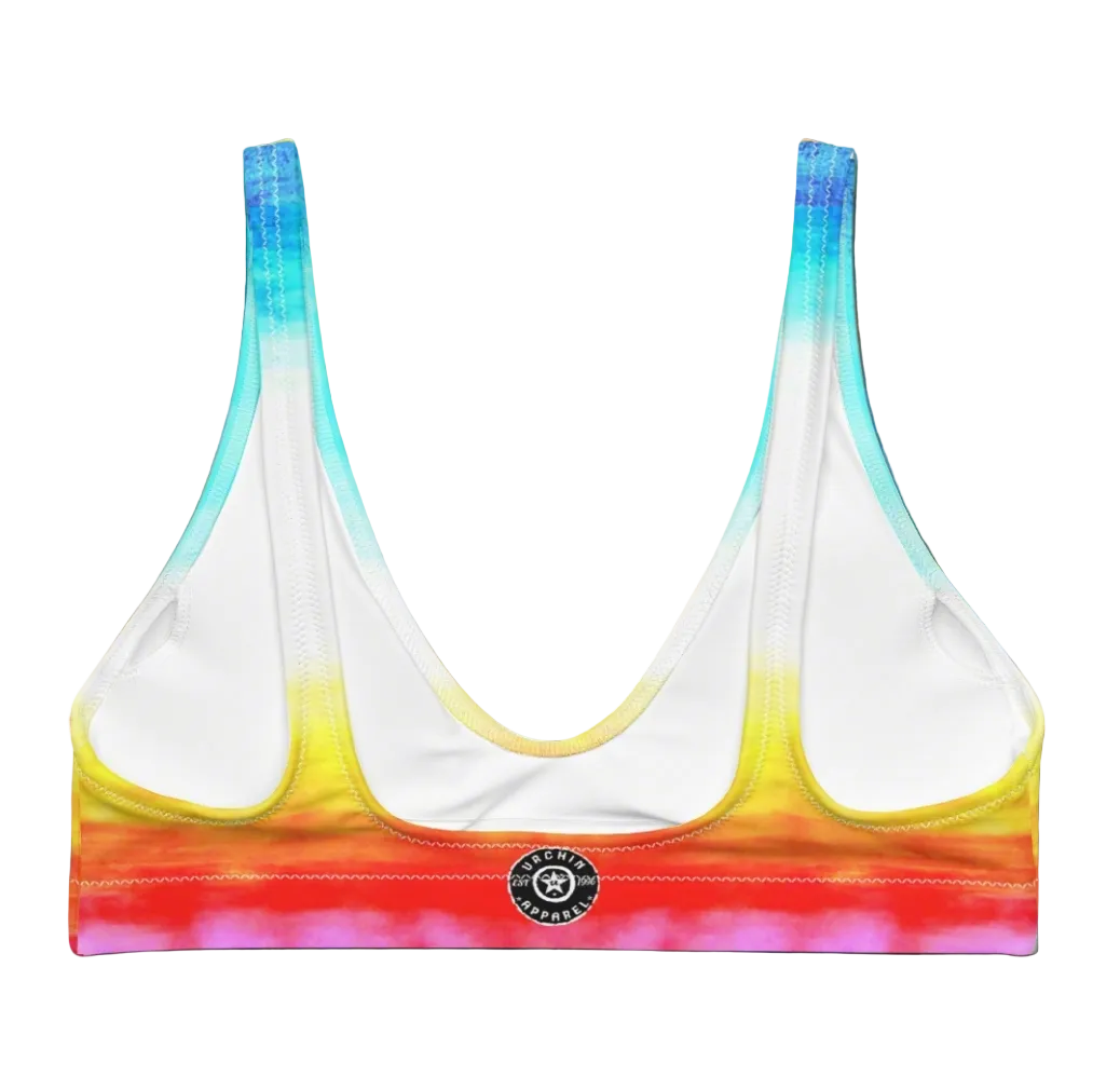 URCHIN-'SUNRISE BEACH' Recycled padded bikini top. Choice of Sizes.