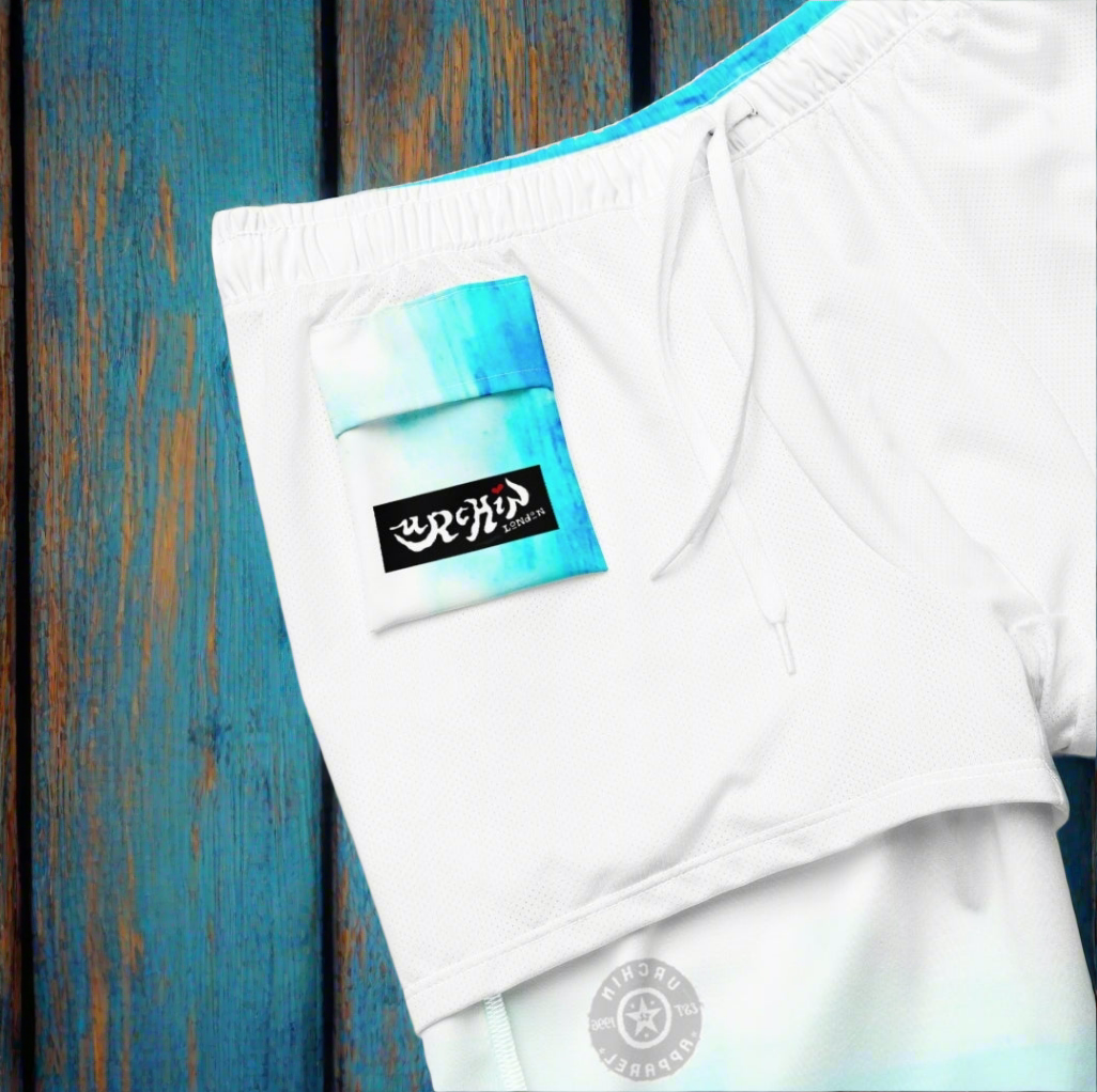 URCHIN 'ICE' Unisex Recycled Swim Board Shorts.