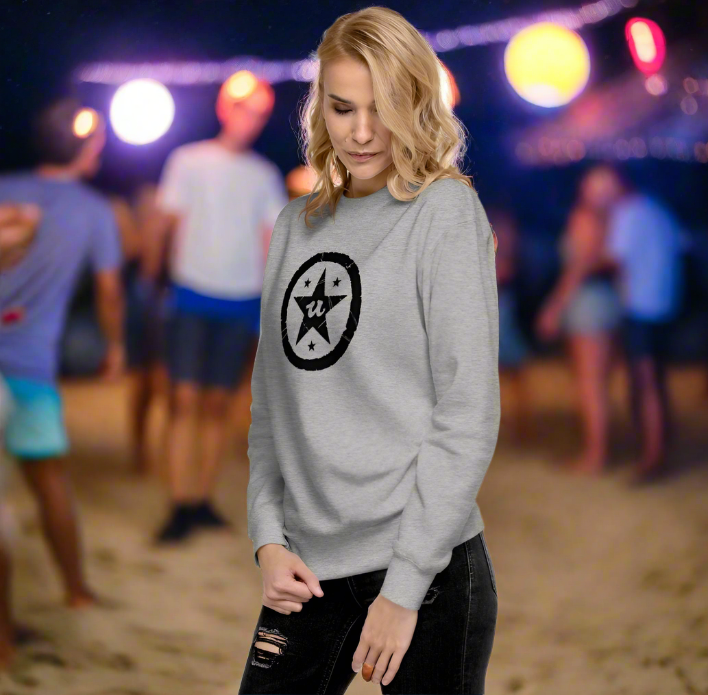 URCHIN Clothes 'U STAR' Black Logo. Premium Cotton Sweatshirt. Choice of Colours. Unisex.