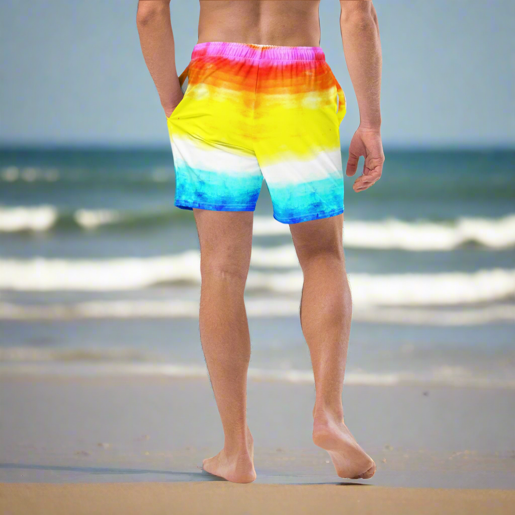 URCHIN Swimwear. 'SUNSET BEACH' Unisex Recycled Swim Trunks. Choice of Sizes.