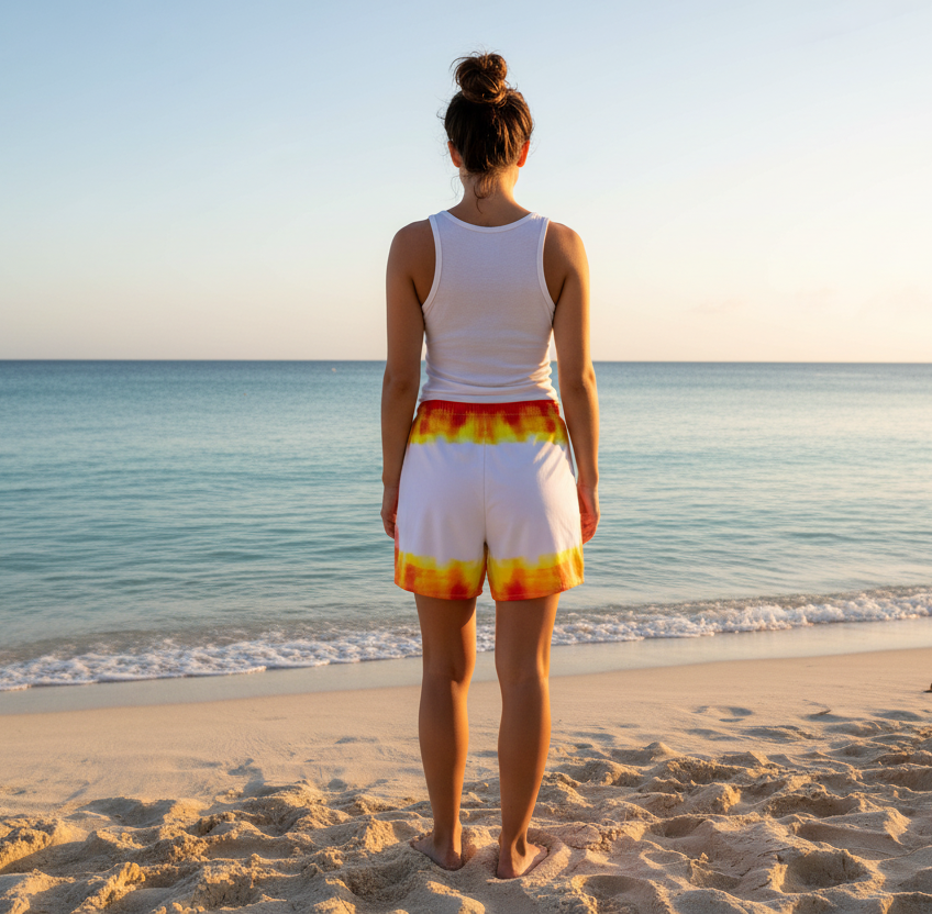 URCHIN 'FLAME' Unisex Recycled Swim Board Shorts.