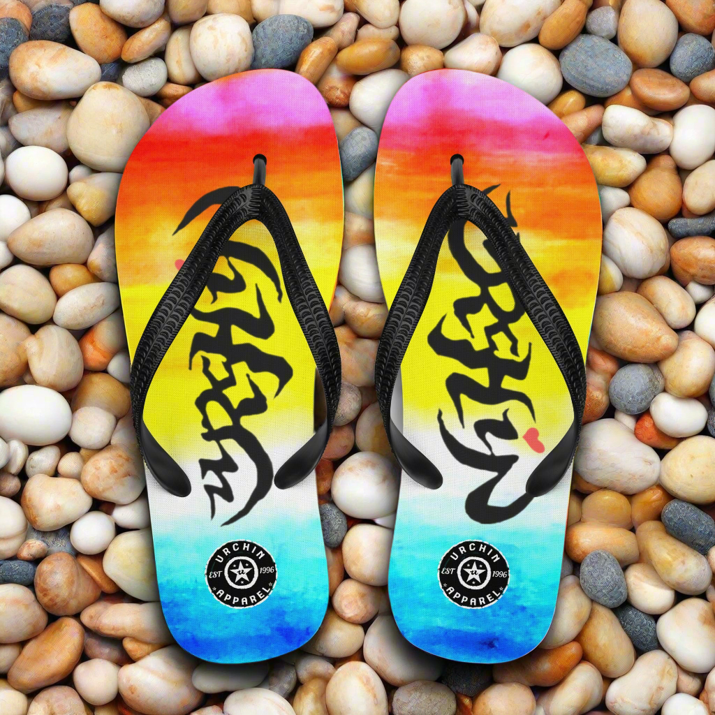 URCHIN Footwear. 'SUNSET BEACH' Unisex Flip-Flops. Choice of Sizes.