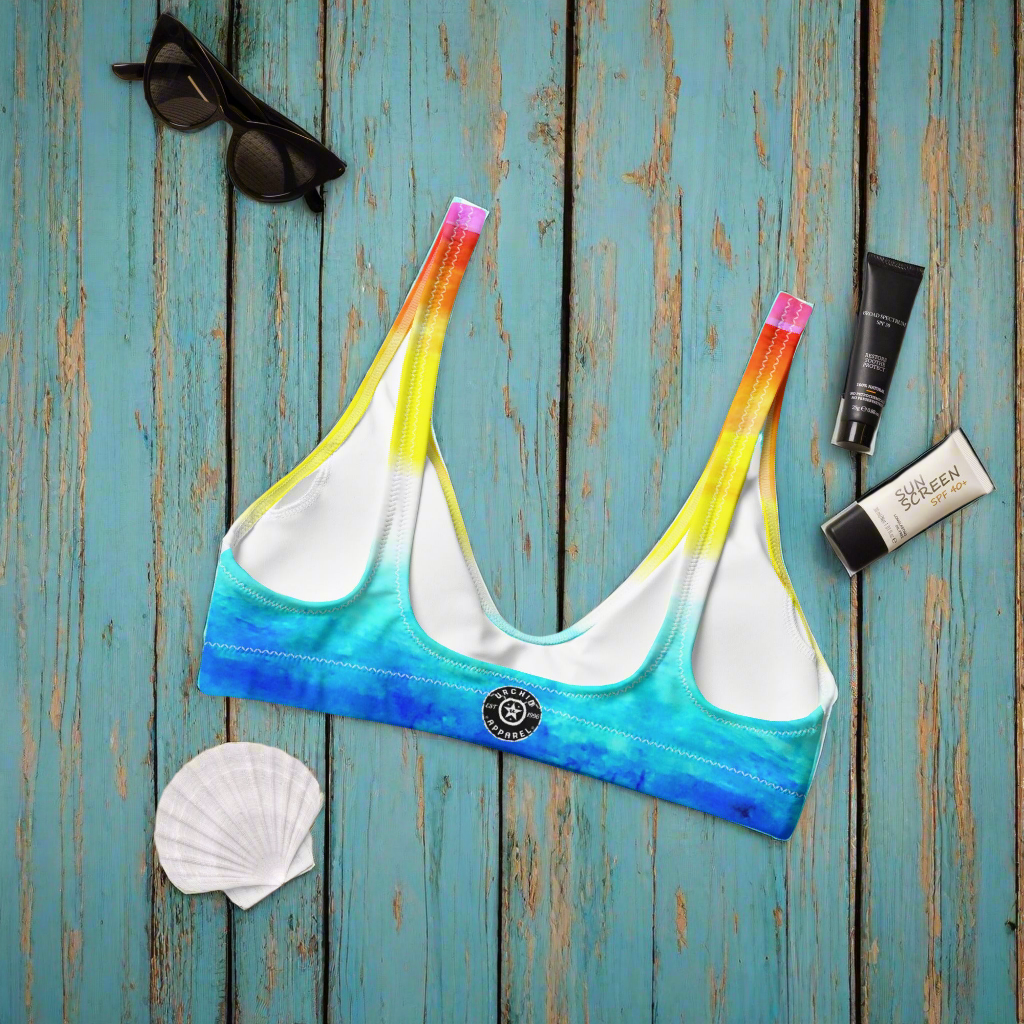 URCHIN Clothes & Swimwear. 'SUNSET BEACH' Recycled padded bikini top