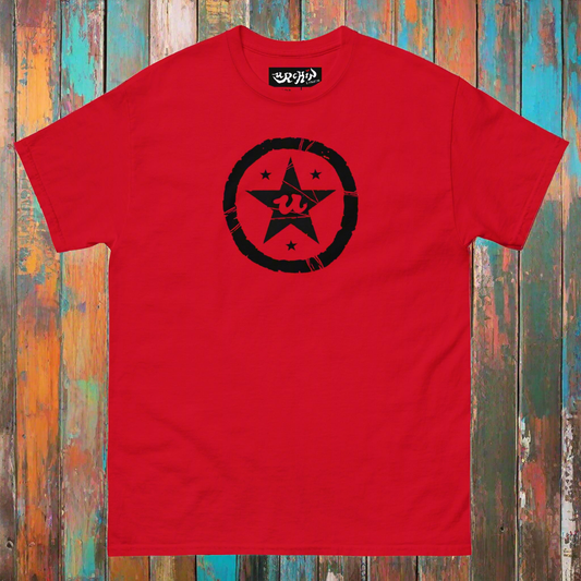 URCHIN Clothes -'U STAR' Black Logo. Cotton T Shirt. Choice of Colours. Unisex.