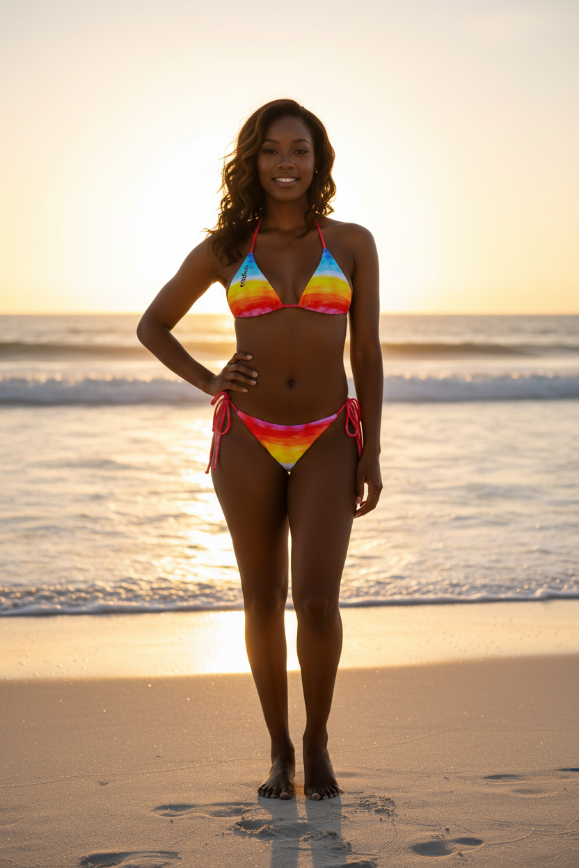 URCHIN 'SUNRISE BEACH' recycled string bikini.