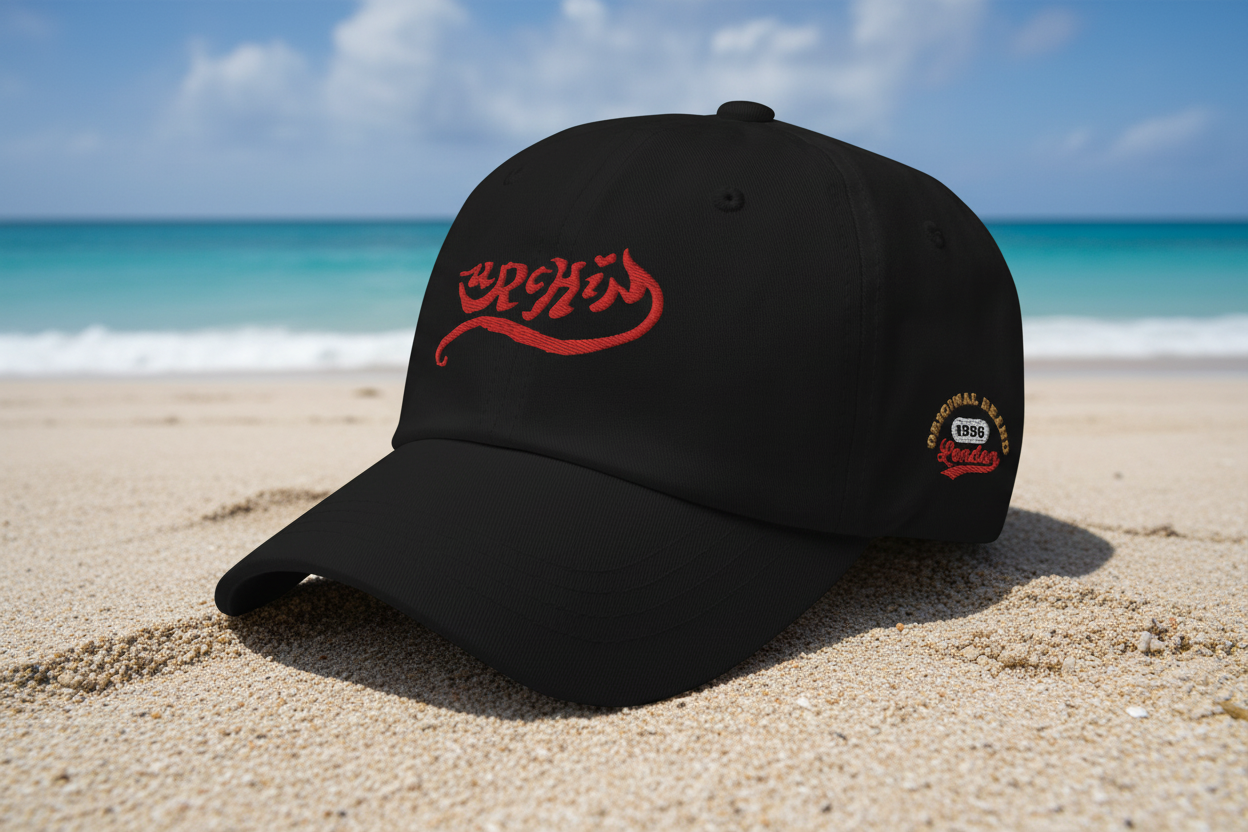 URCHIN Hat- 'Urchin' Red Logo. Unisex Cap. Choice of colours.