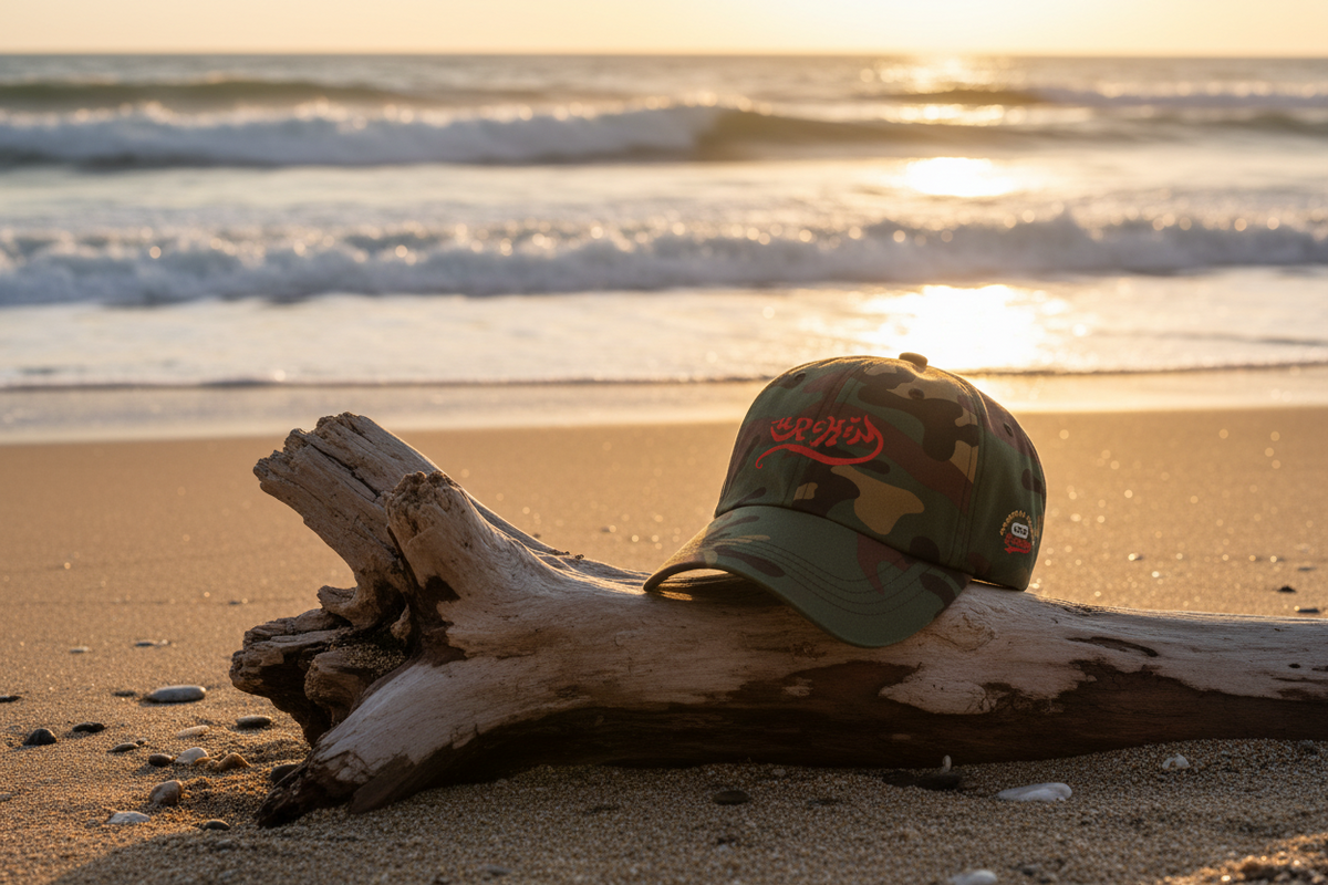 URCHIN- 'URCHIN' Wave. Embroidered Red Logo. Baseball Cap. Unisex. Choice of colours.