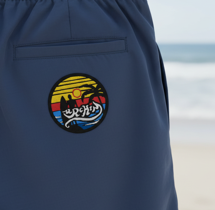 URCHIN 'Urchin Surfer Sunrise' Logo. Embroidered patch.