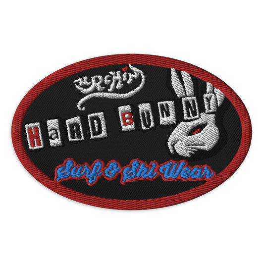 URCHIN Patch- 'HARD BUNNY' Surf & Ski Wear. Embroidered patch