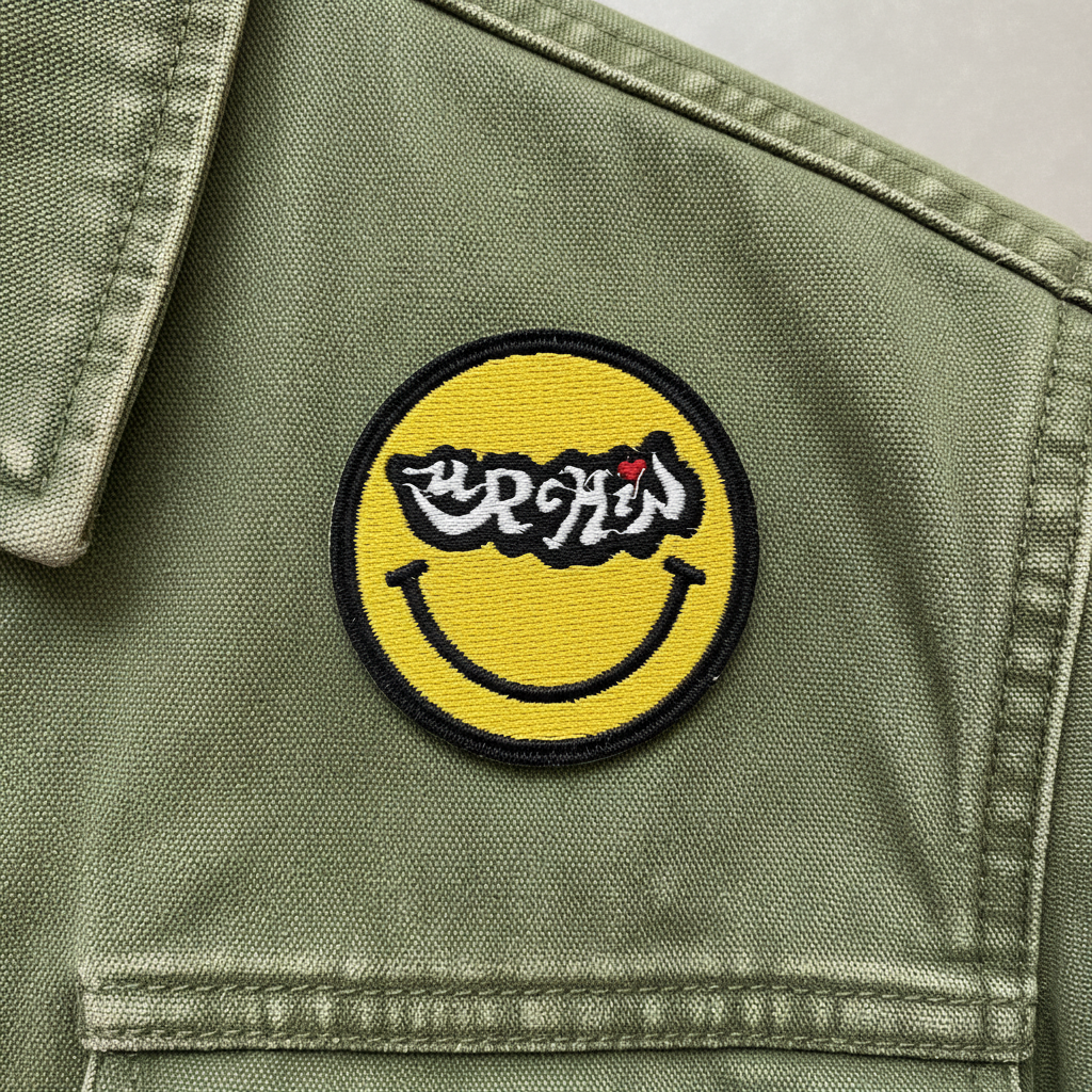 URCHIN 'Smiley'  Embroidered Patch.