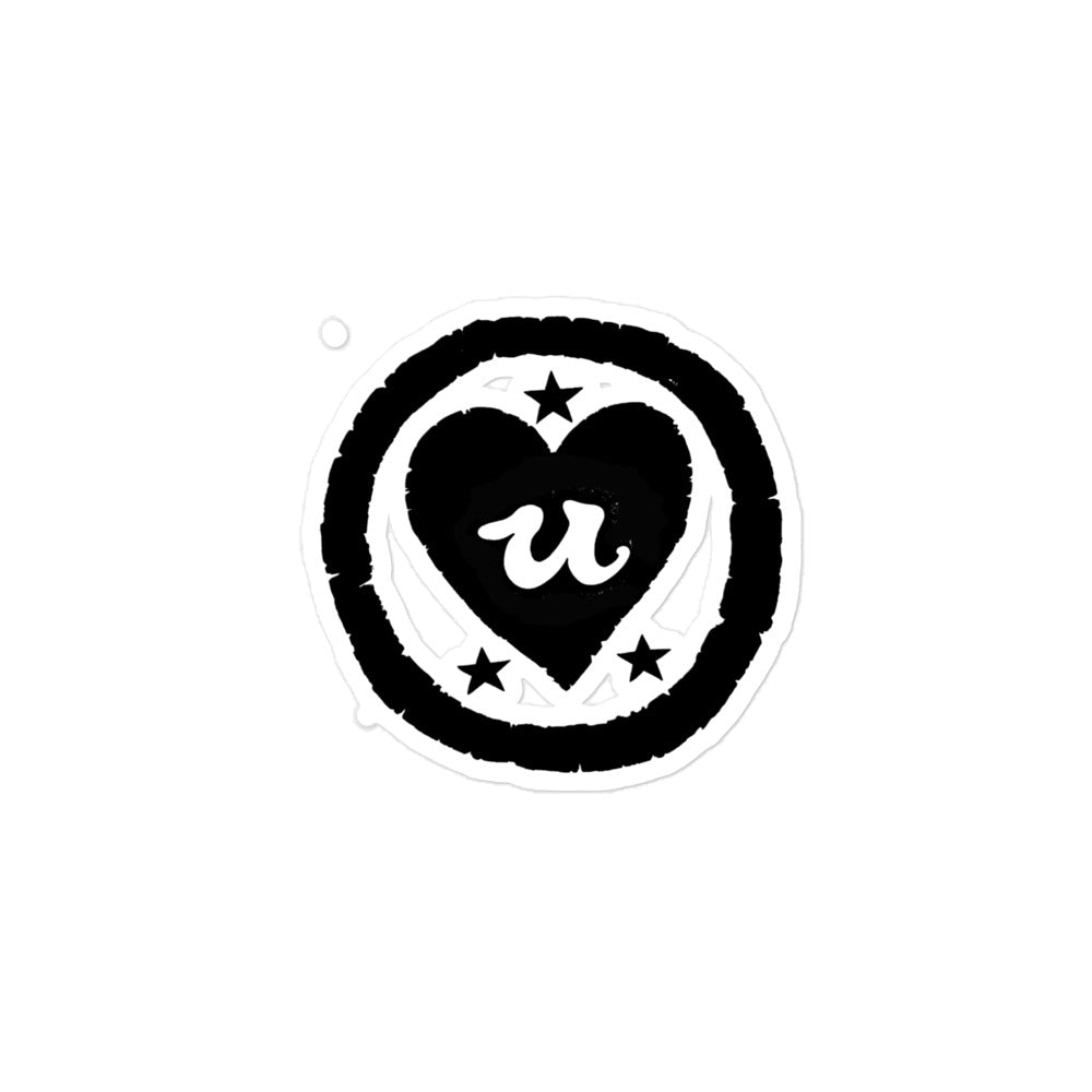 URCHIN Stickers 'LOVE U' Logo. Bubble-free.