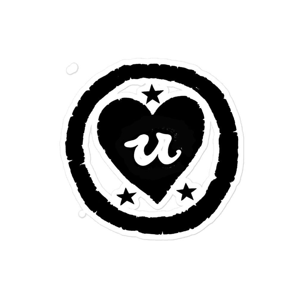 URCHIN Stickers 'LOVE U' Logo. Bubble-free.