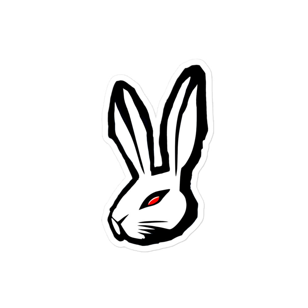 URCHIN Stickers. 'HARD BUNNY' Head Logo. Bubble-free vinyl. Choice of 3 Sizes