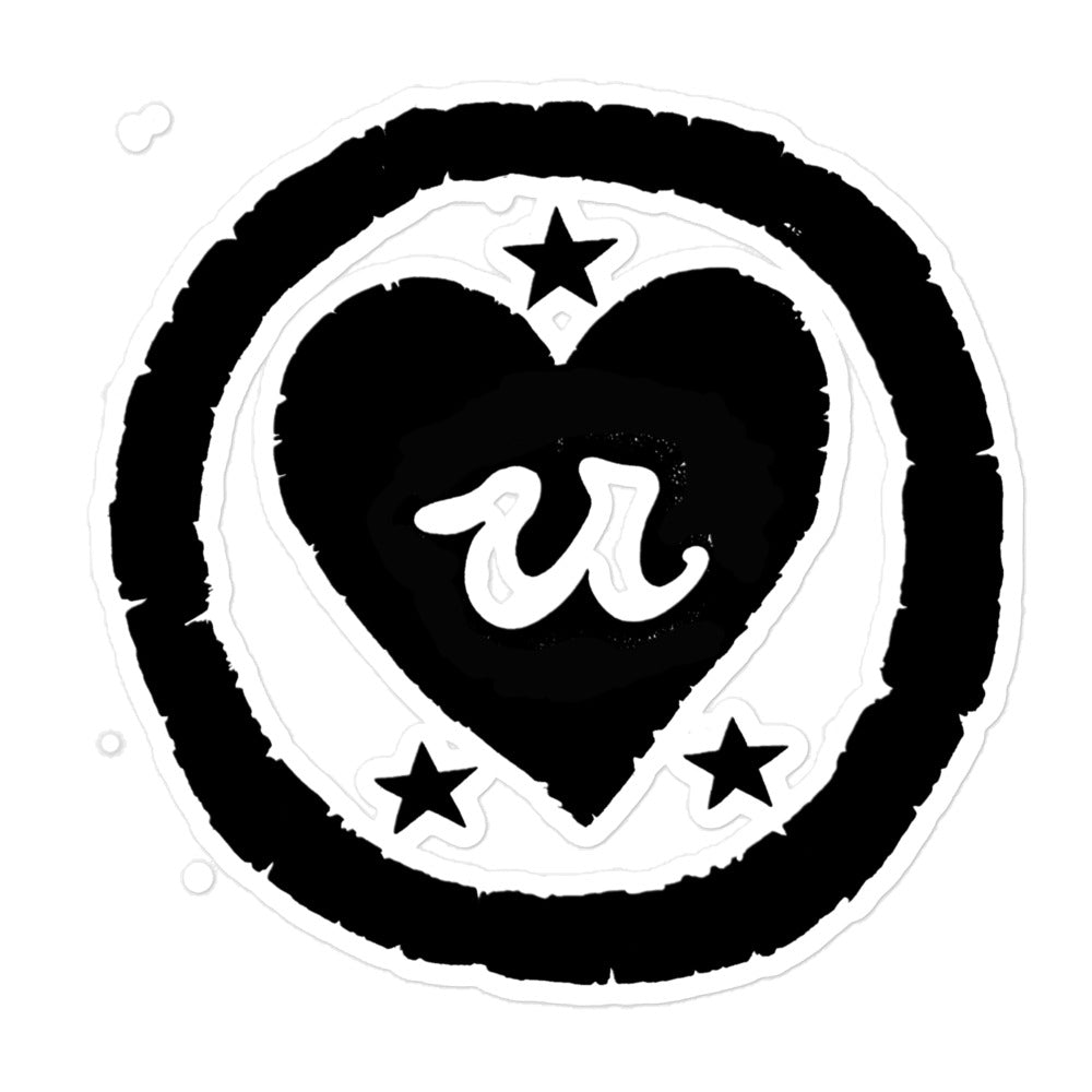 URCHIN Stickers 'LOVE U' Logo. Bubble-free.
