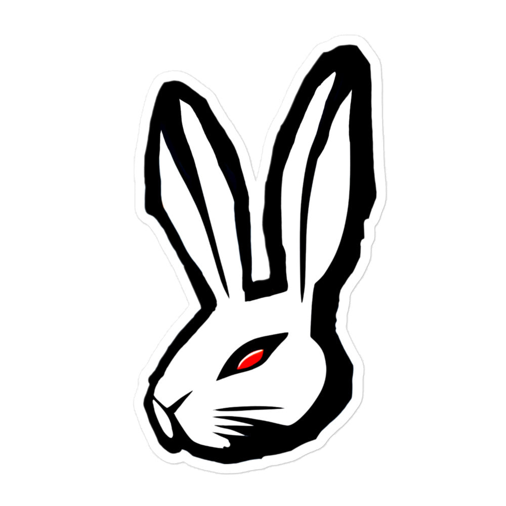 URCHIN Stickers. 'HARD BUNNY' Head Logo. Bubble-free vinyl. Choice of 3 Sizes