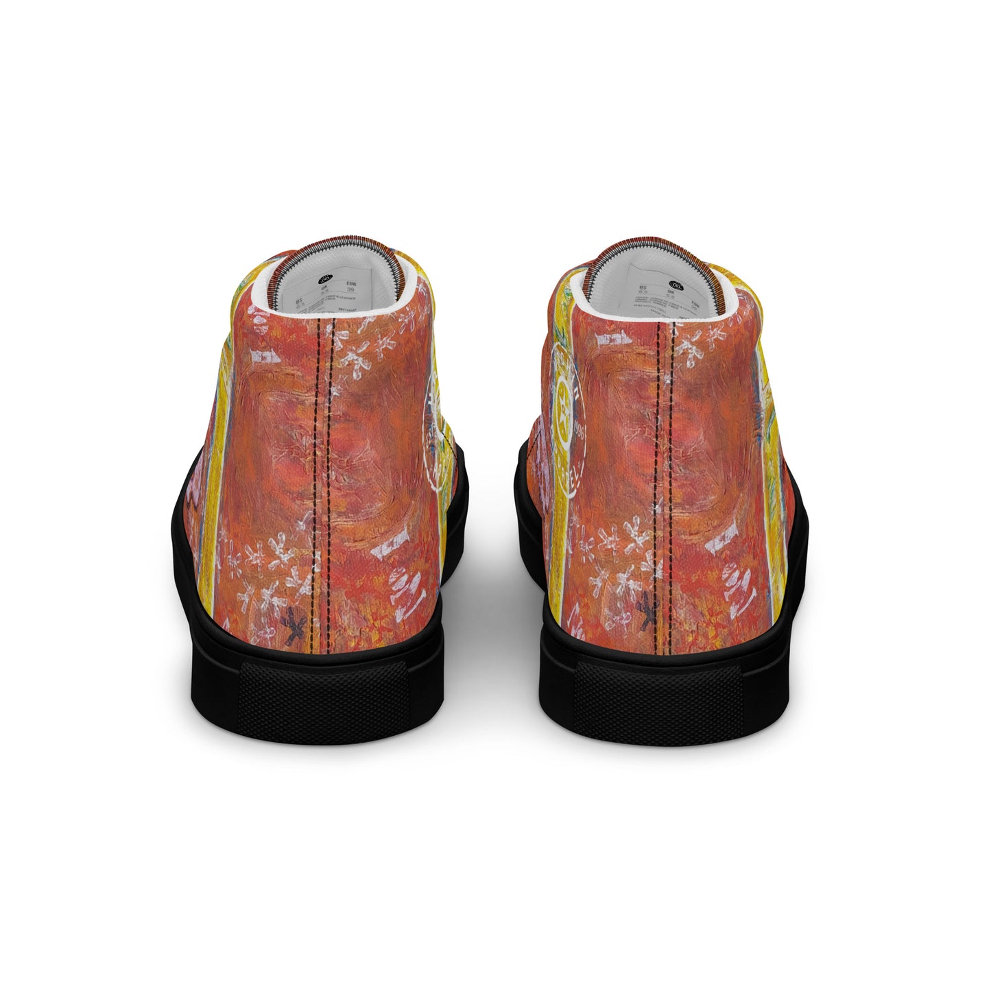 URCHIN Footwear 'NO 1 UNIQUE'. Mens high tops. Black or White Detailing Option. Choice of Sizes.