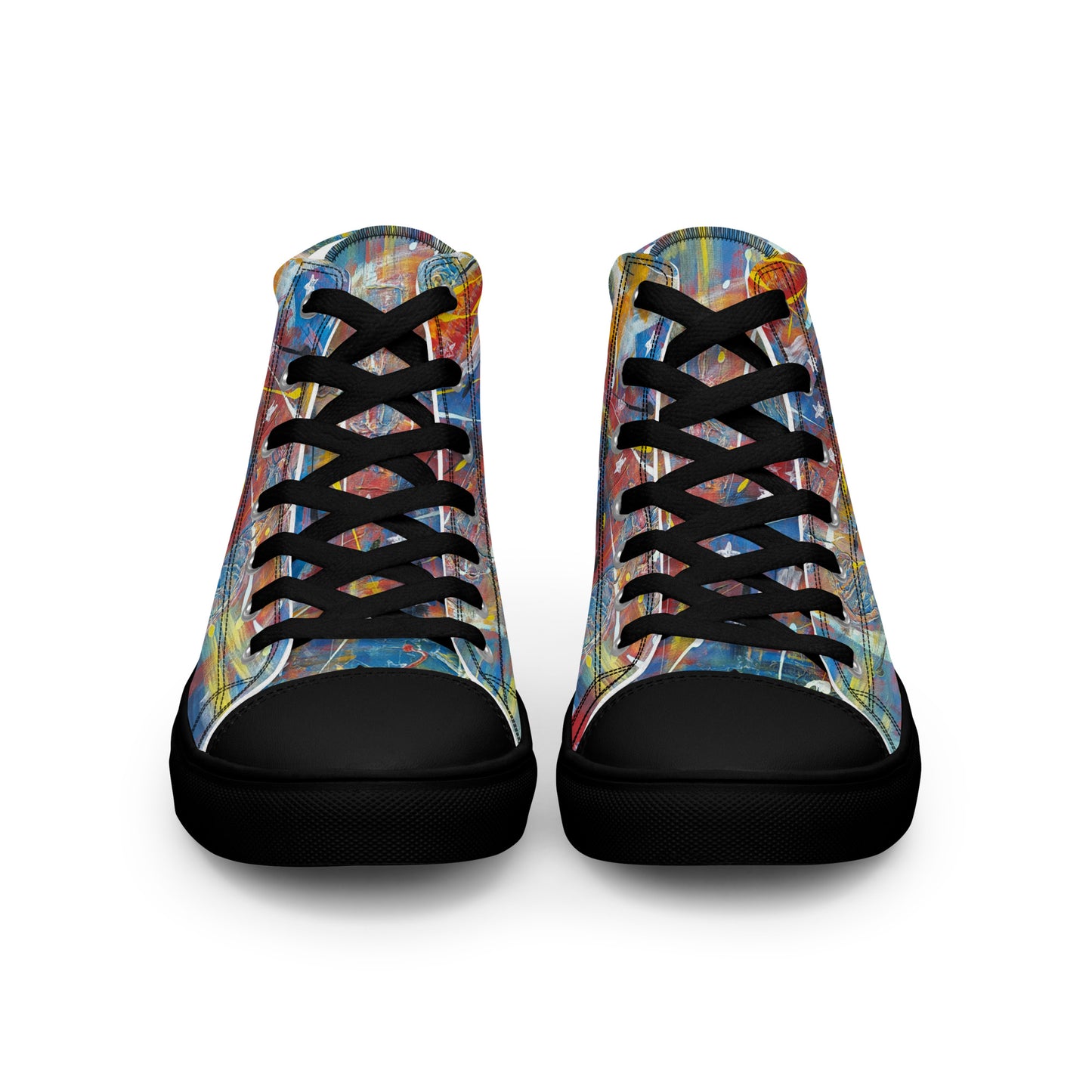 URCHIN Footwear 'FLAGS'. Mens High Tops. Black or White Detailing Option. Choice of Sizes.