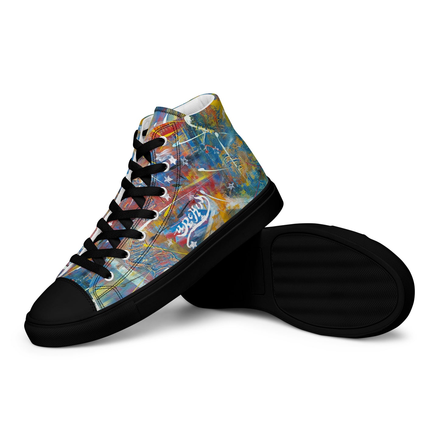 URCHIN Footwear 'FLAGS'. Mens High Tops. Black or White Detailing Option. Choice of Sizes.