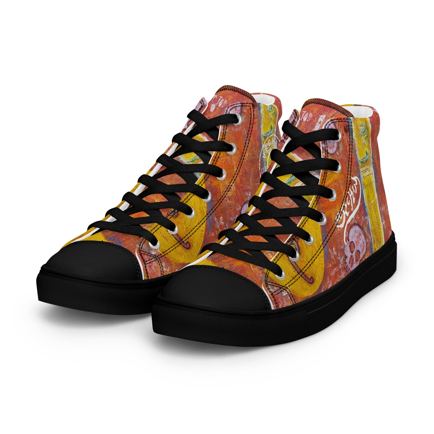 URCHIN Footwear 'NO 1 UNIQUE'. Mens high tops. Black or White Detailing Option. Choice of Sizes.