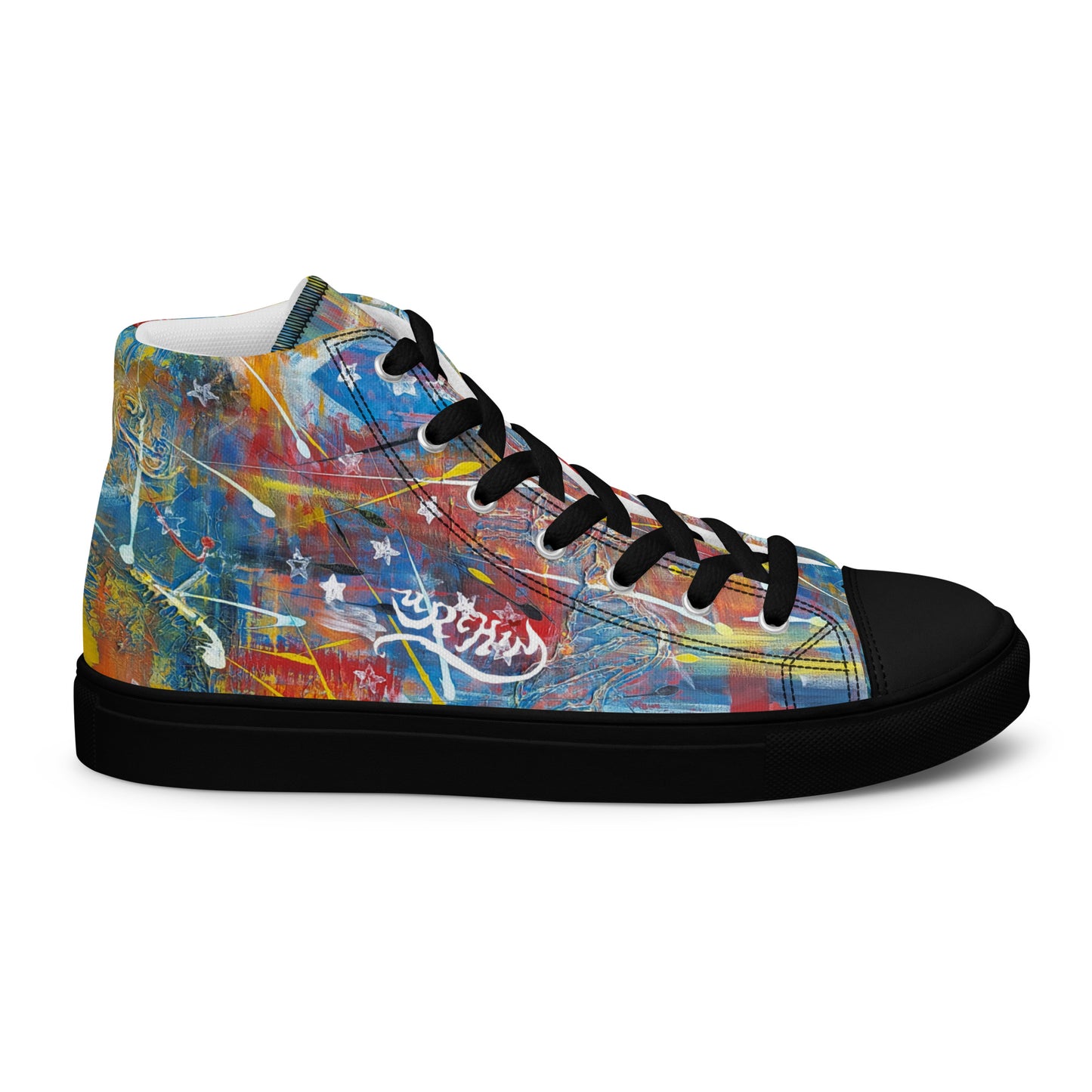 URCHIN Footwear 'FLAGS'. Mens High Tops. Black or White Detailing Option. Choice of Sizes.