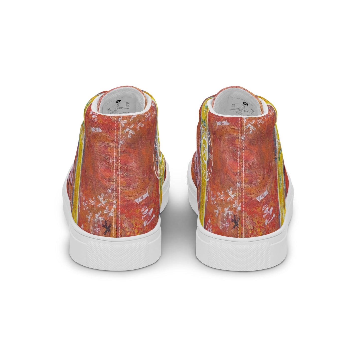 URCHIN Footwear 'NO 1 UNIQUE'. Mens high tops. Black or White Detailing Option. Choice of Sizes.