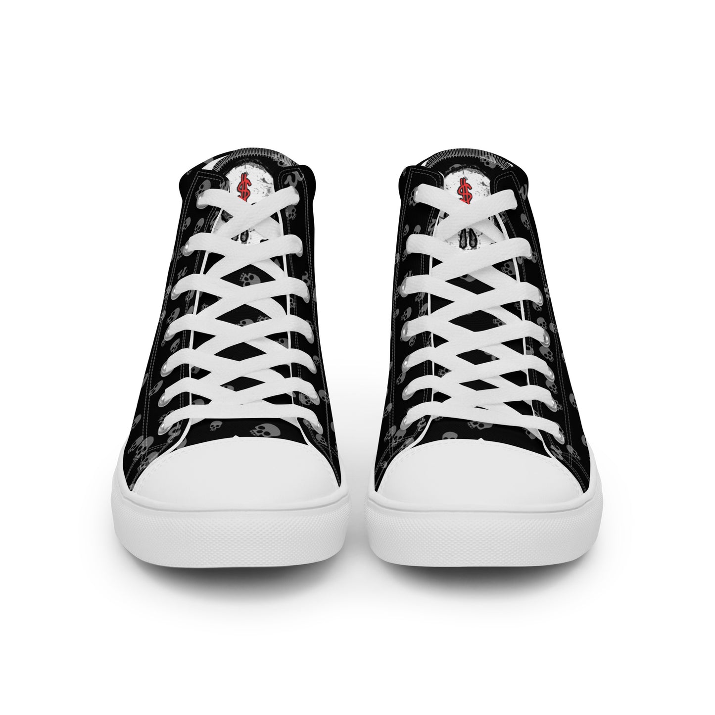 URCHIN Footwear 'SKULL STORM'. Mens high tops. Black or White Detailing Option. Choice of Sizes.