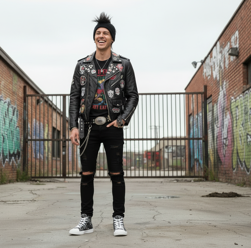 DARK URCHIN 'Skull Storm'. Black. Mens lace-up Hi Top Sneaker. Choice of Sizes.