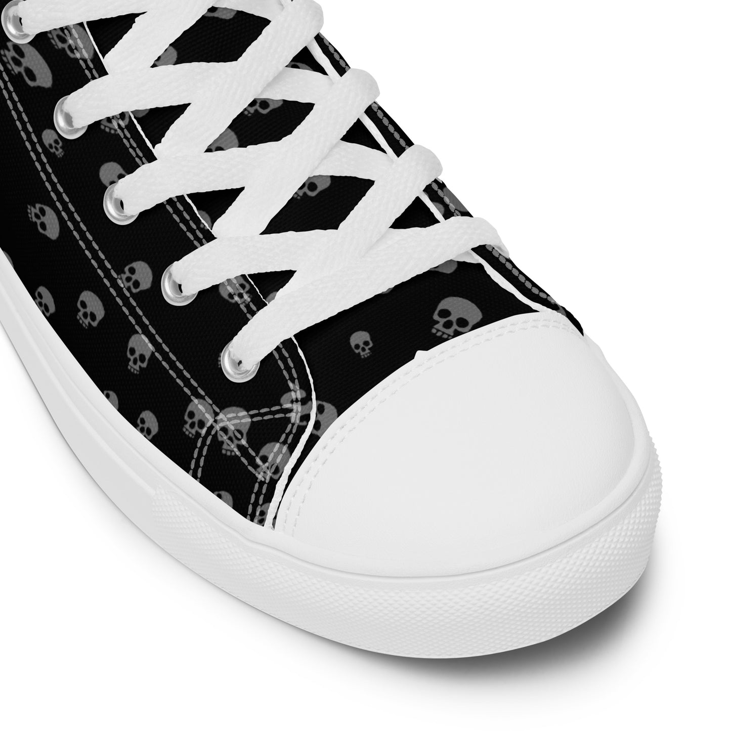 URCHIN Footwear 'SKULL STORM'. Mens high tops. Black or White Detailing Option. Choice of Sizes.