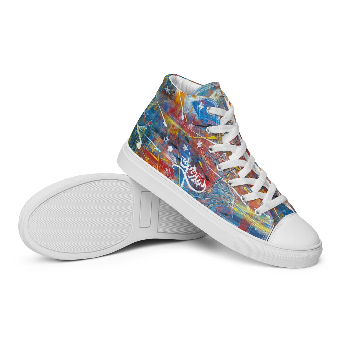 URCHIN Footwear 'FLAGS'. Mens High Tops. Black or White Detailing Option. Choice of Sizes.