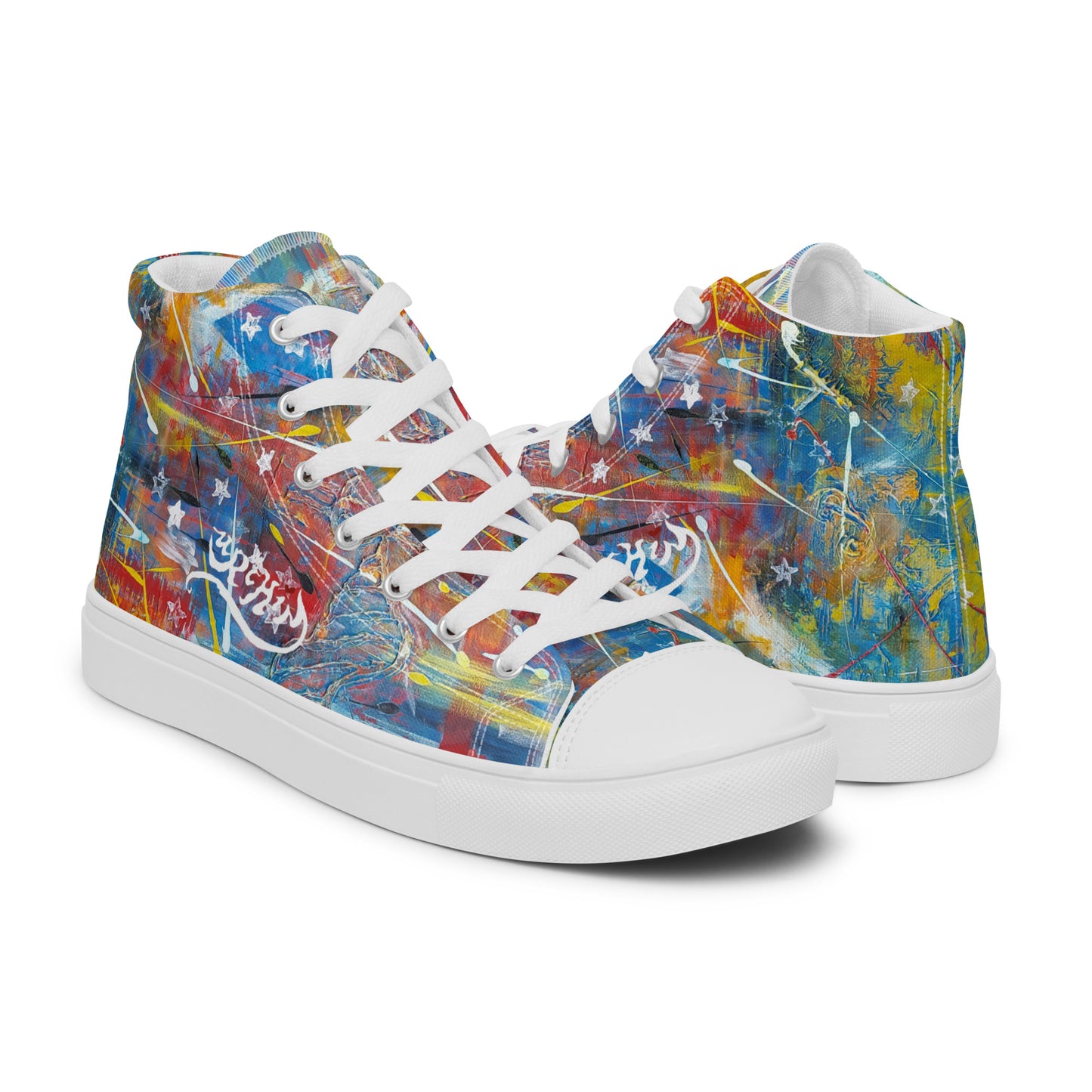 URCHIN Footwear 'FLAGS'. Mens High Tops. Black or White Detailing Option. Choice of Sizes.