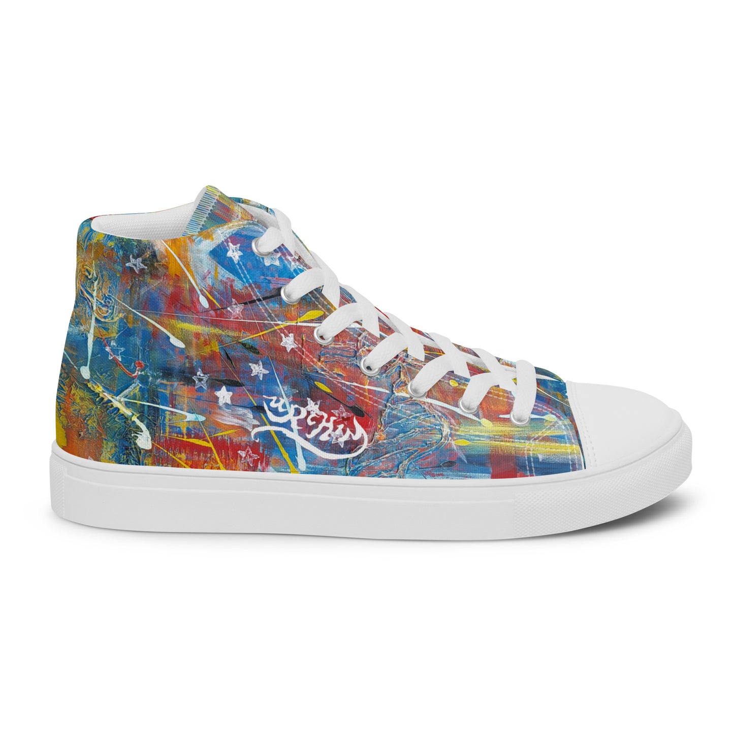 URCHIN Footwear 'FLAGS'. Mens High Tops. Black or White Detailing Option. Choice of Sizes.