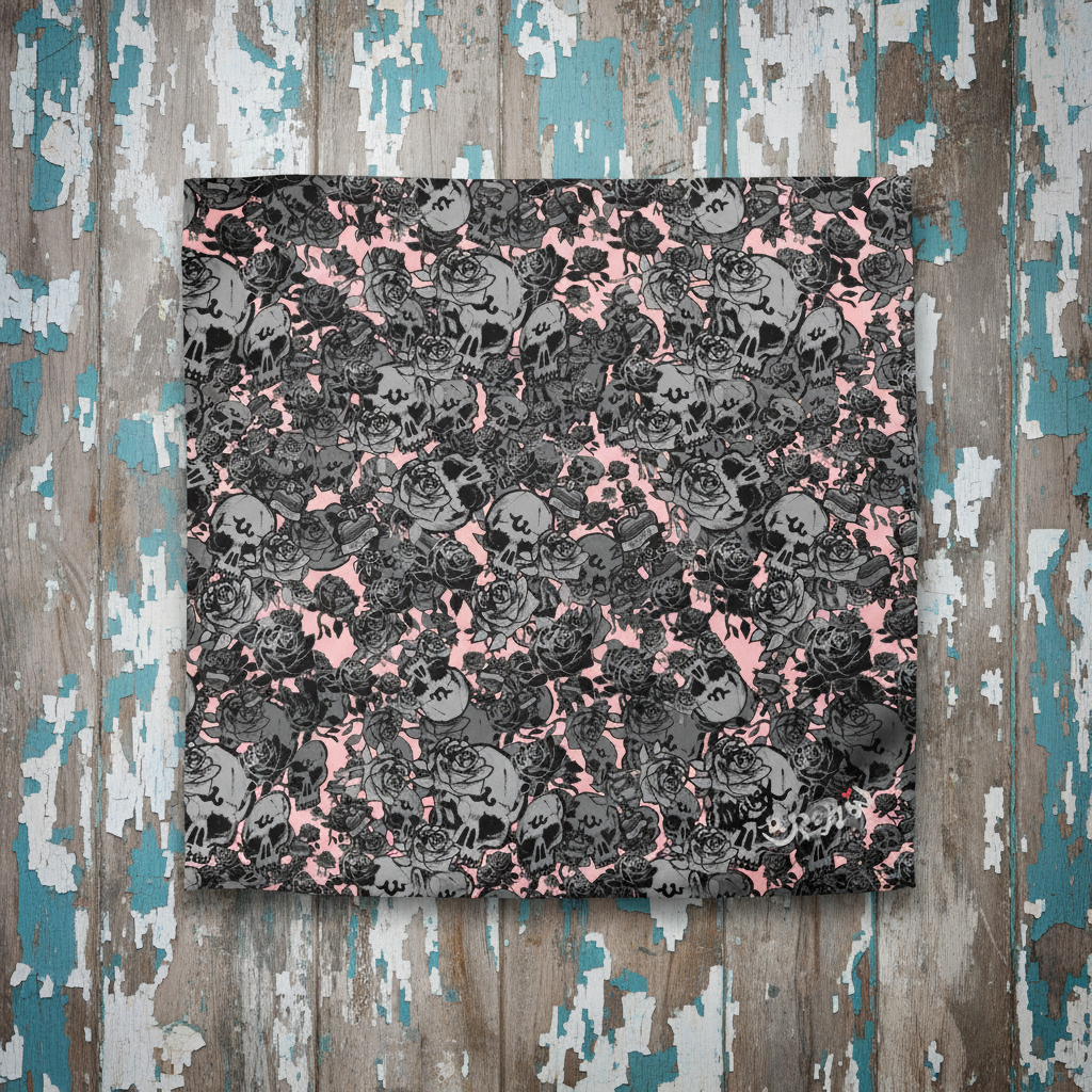 DARK URCHIN SKULL STORM 'CORAL' Duvet cover