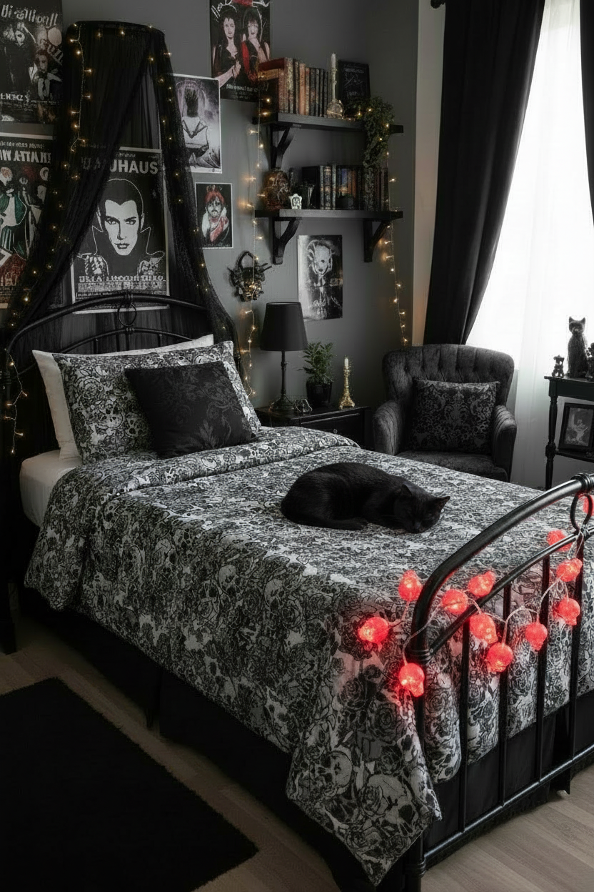 DARK URCHIN SKULL STORM 'METAL' Duvet cover