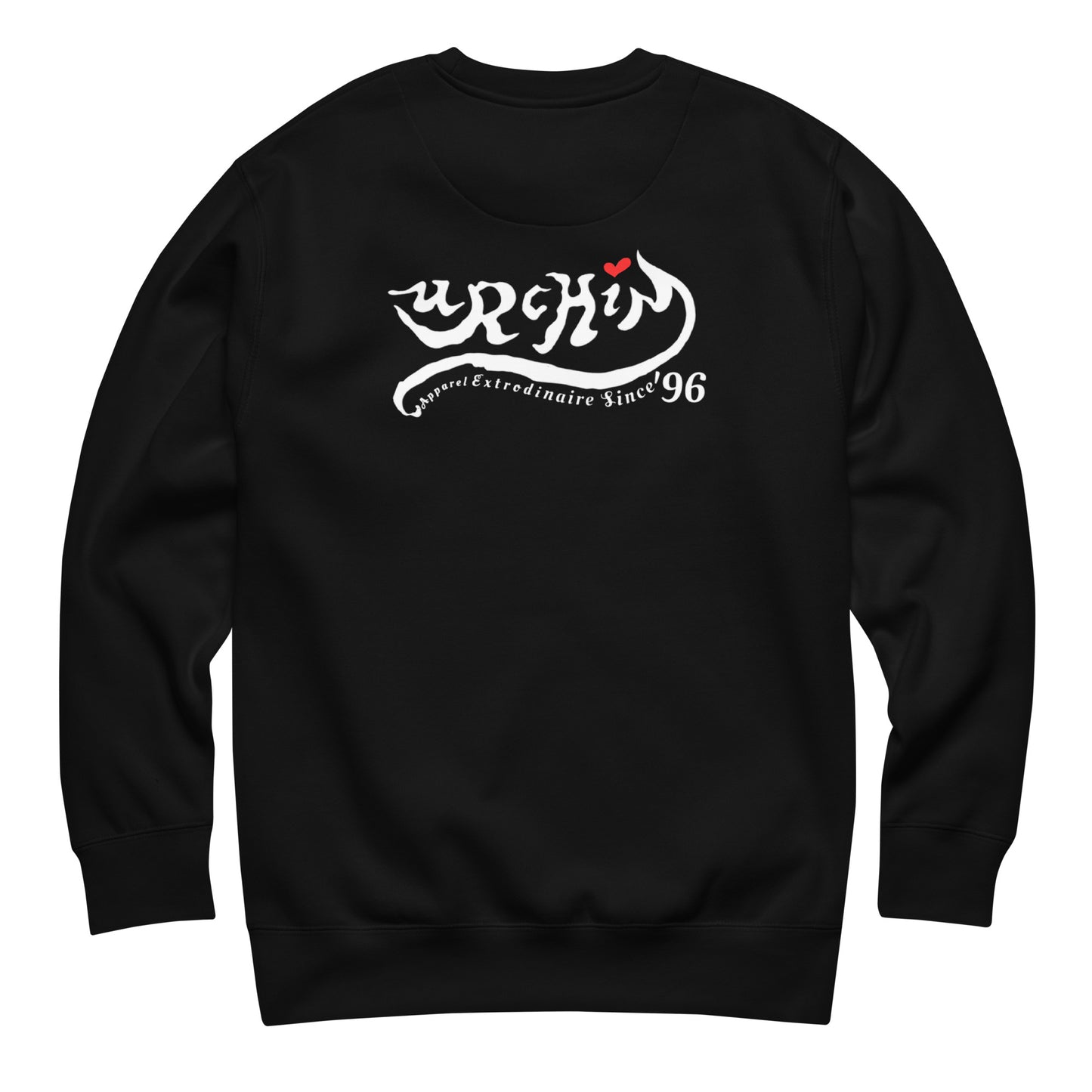 URCHIN 'LOVE U' White Logo. Premium Cotton Sweatshirt. Choice of Colours. Unisex.