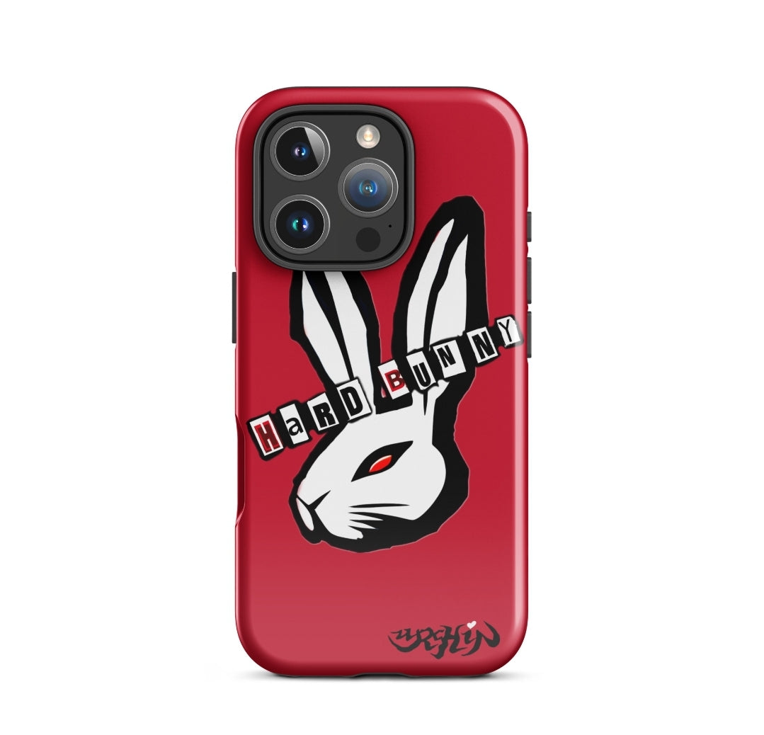 URCHIN - HARD BUNNY logo. Red. Tough Case for iPhone®