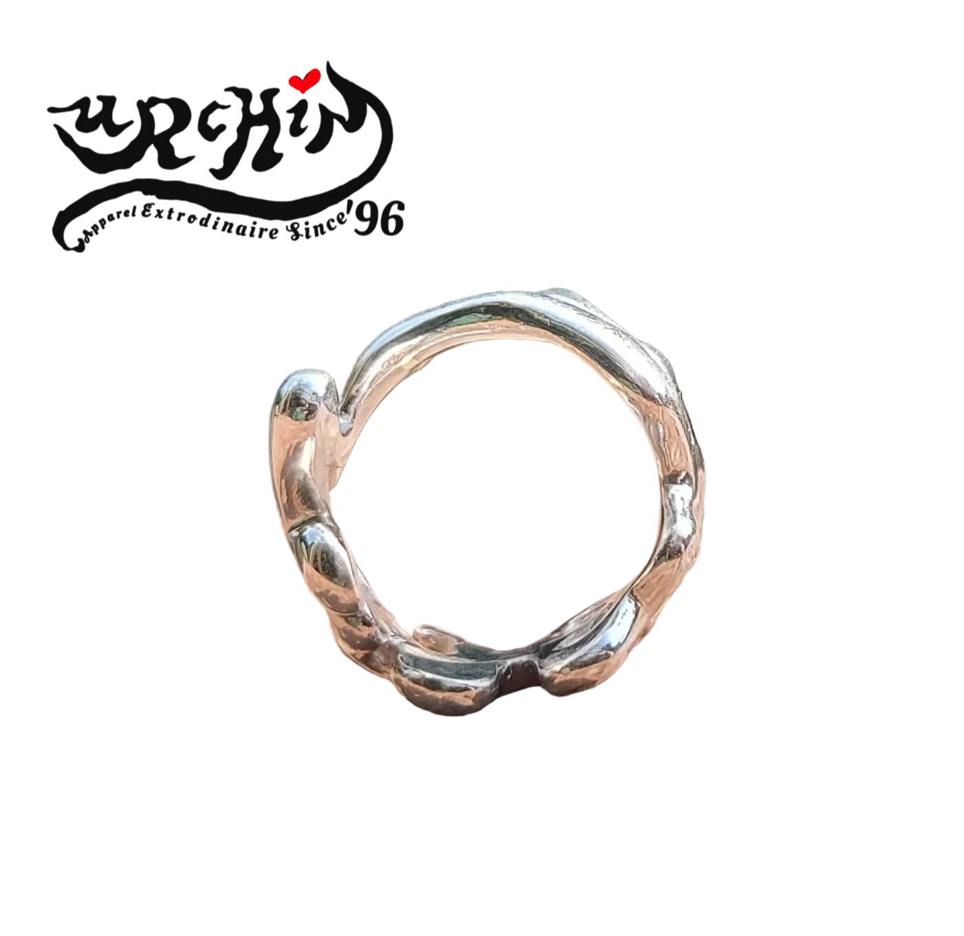 URCHIN Jewellery - 'Wave' Urchin Logo Unisex Ring. Hallmarked. Handmade in the UK. Choice of Custom Sizes available.