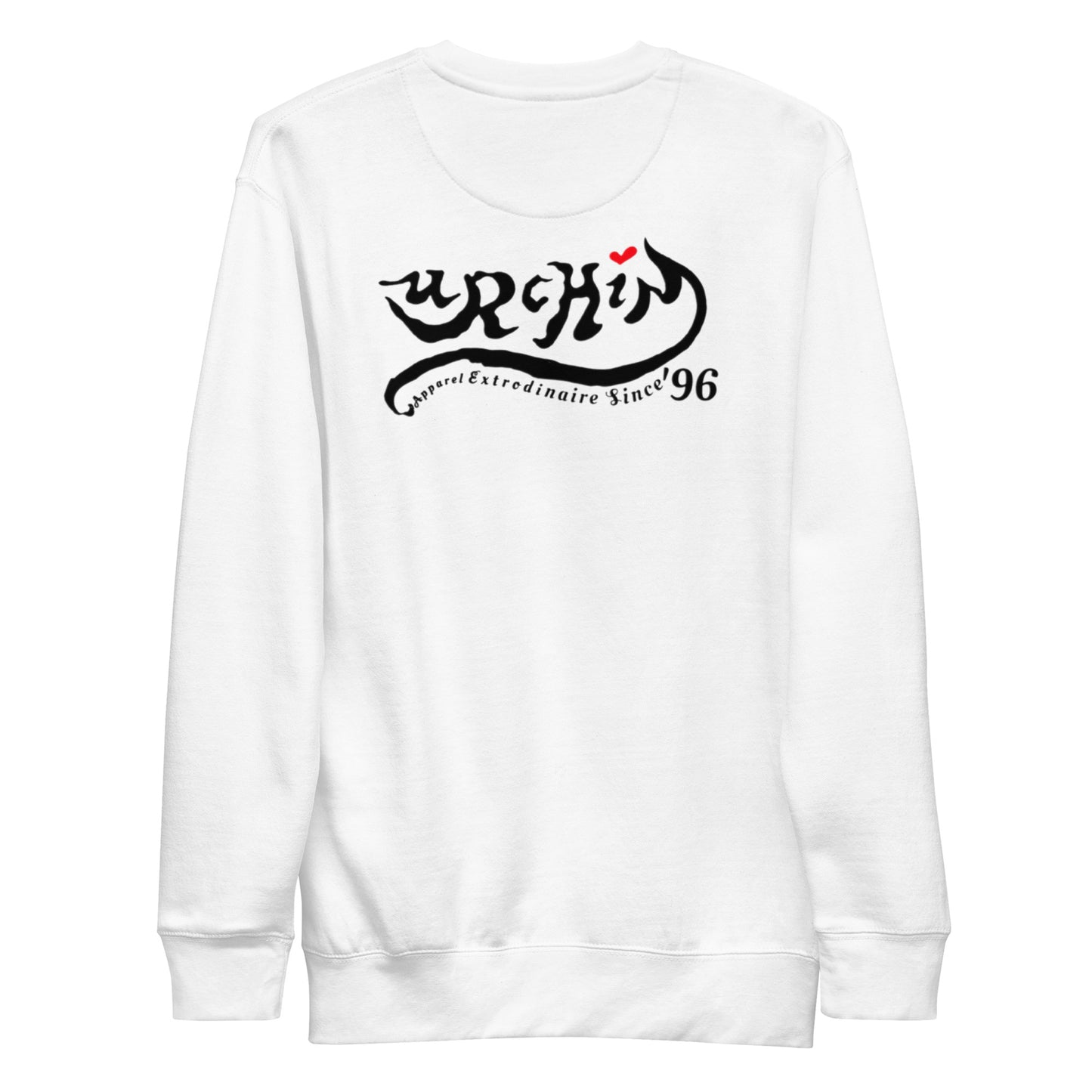 URCHIN 'LOVE U' Black Logo. Premium Cotton Sweatshirt. Choice of Colours. Unisex.
