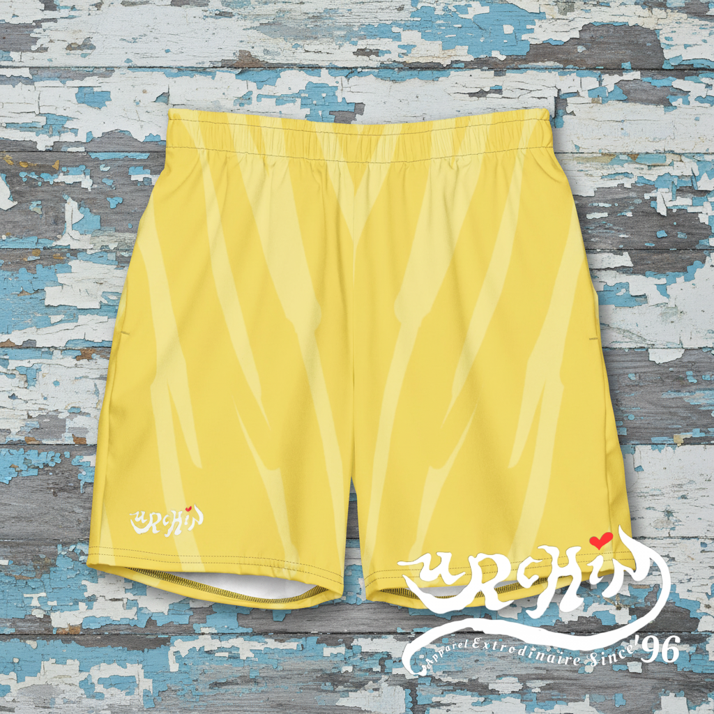 URCHIN 'RIP WAVE' 'Mango Ice' Unisex Premium Recycled Swim Trunks.