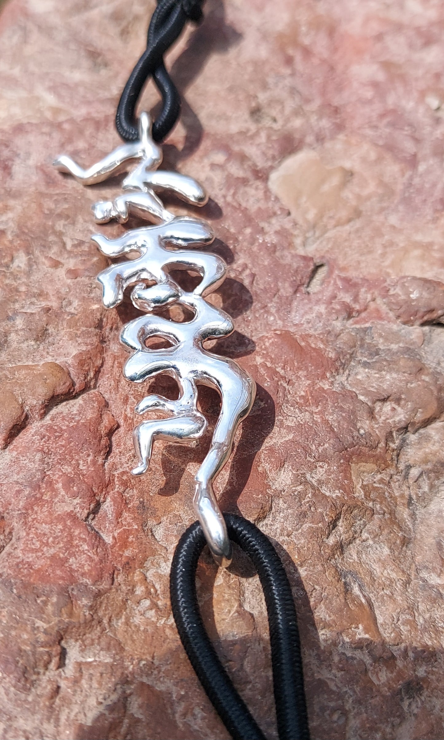 URCHIN 'URCHIN' Logo Womens Choker Pendant. Solid Silver. Hallmarked and Hand-made in UK.