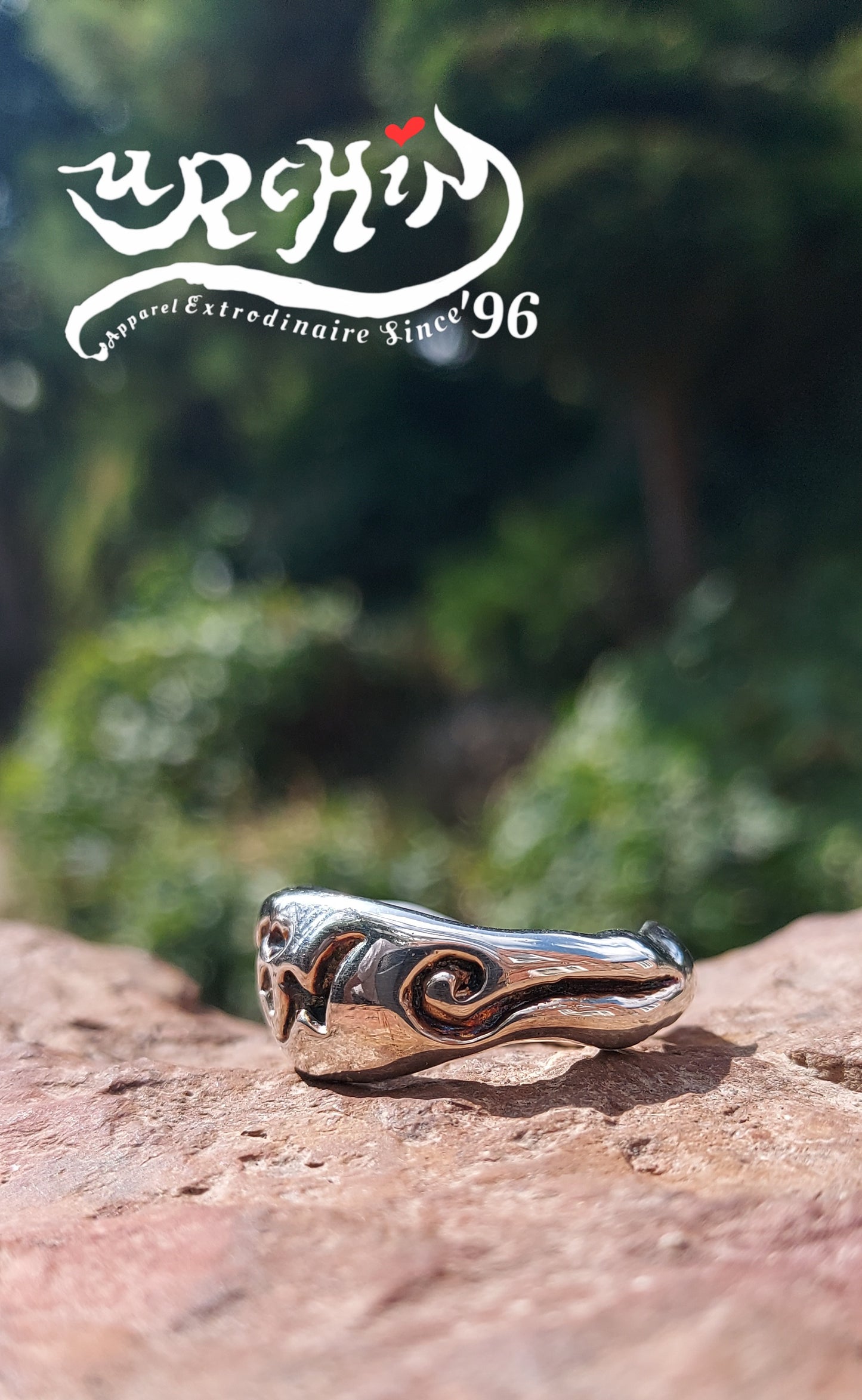 URCHIN Jewellery - 'Skinny' Urchin Logo Ring. Hallmarked. Handmade in the UK. Choice of Custom Sizes available.