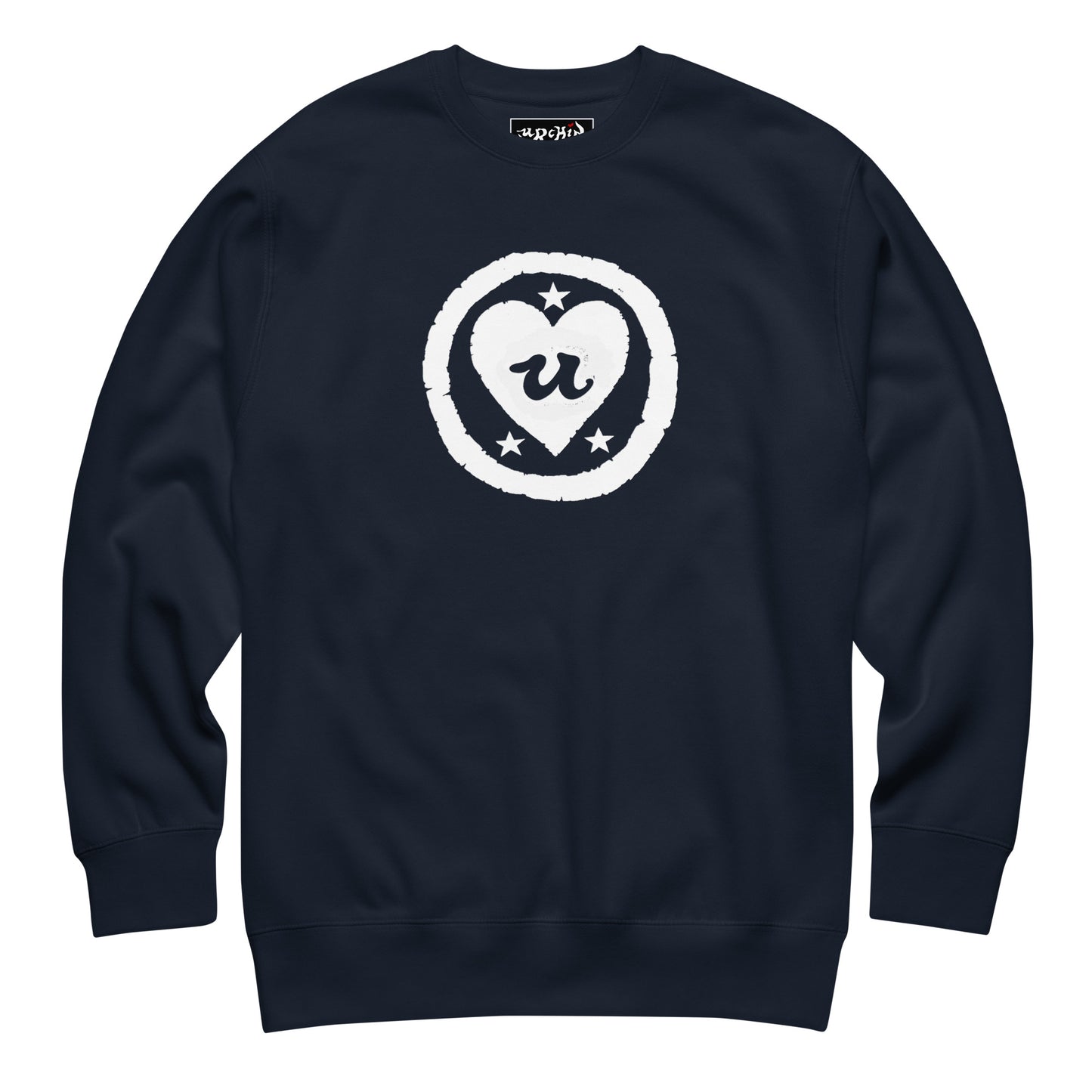 URCHIN 'LOVE U' White Logo. Premium Cotton Sweatshirt. Choice of Colours. Unisex.
